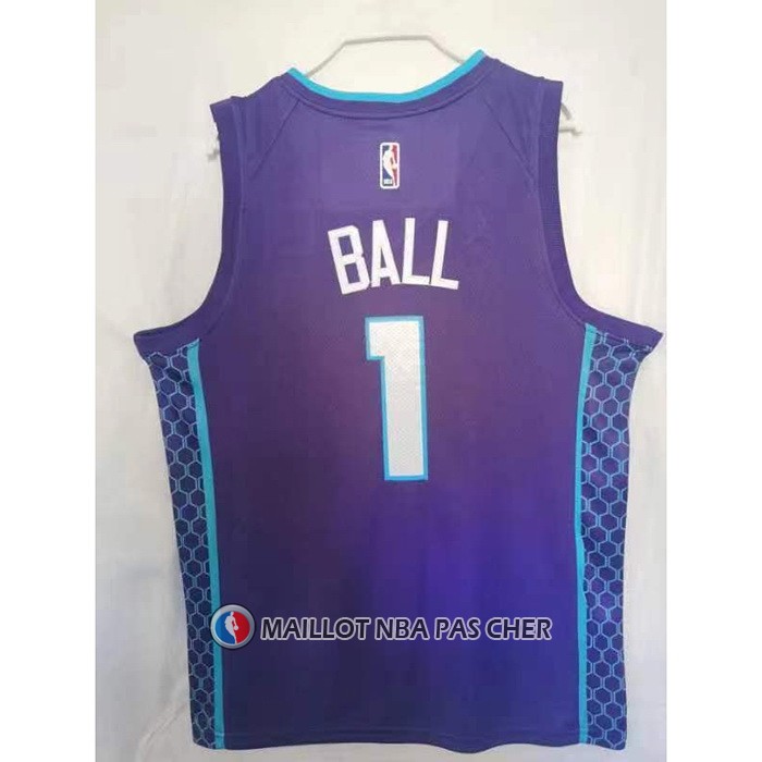 Maillot Charlotte Hornets Lamelo Ball NO 1 Statement 2022-23 Volet